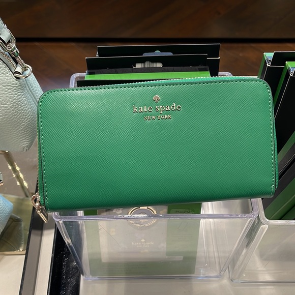 Kate Spade Staci Large Continental Wallet 
Green Bean - Picture 4 of 16